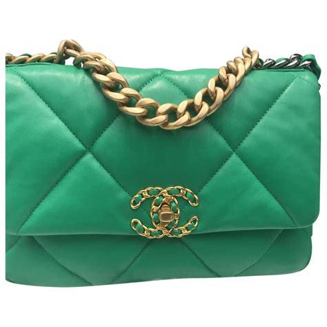 grüne chanel tasche|dark green Chanel bag.